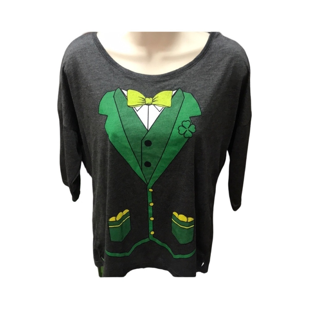 2KUHL St. Patrick’s Day Grey Jersey T-Shirt Size Small New with Tags